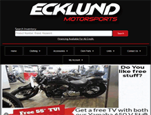 Tablet Screenshot of ecklundmotorsports.com